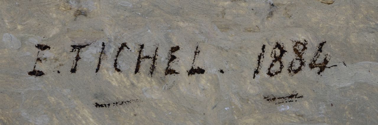 Eugène Fichel signaturen Pauze in de herberg