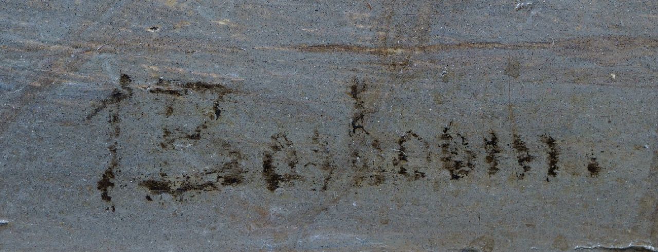 Johannes Bosboom signaturen Wezen van het Burgerweeshuis in de Nieuwe Kerk te Amsterdam