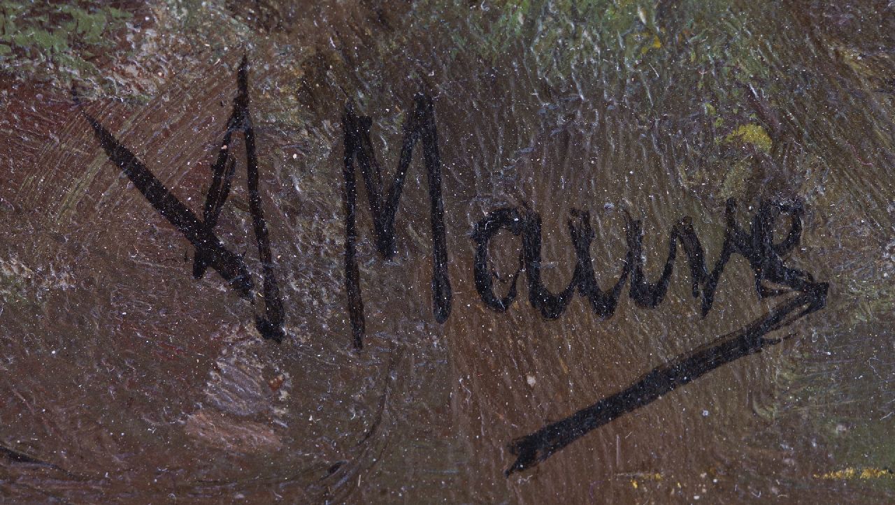 Anton Mauve signaturen Aardappels rooien