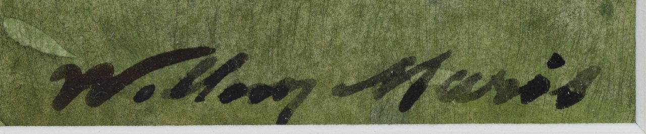 Willem Maris signaturen Eenden in het gras