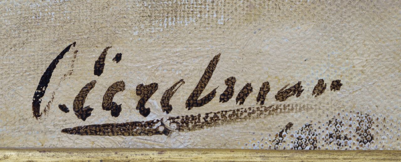 Otto Eerelman signaturen Optocht van boeren en boerinnen na een ringstekerij in Oudelande, Zuid-Beveland