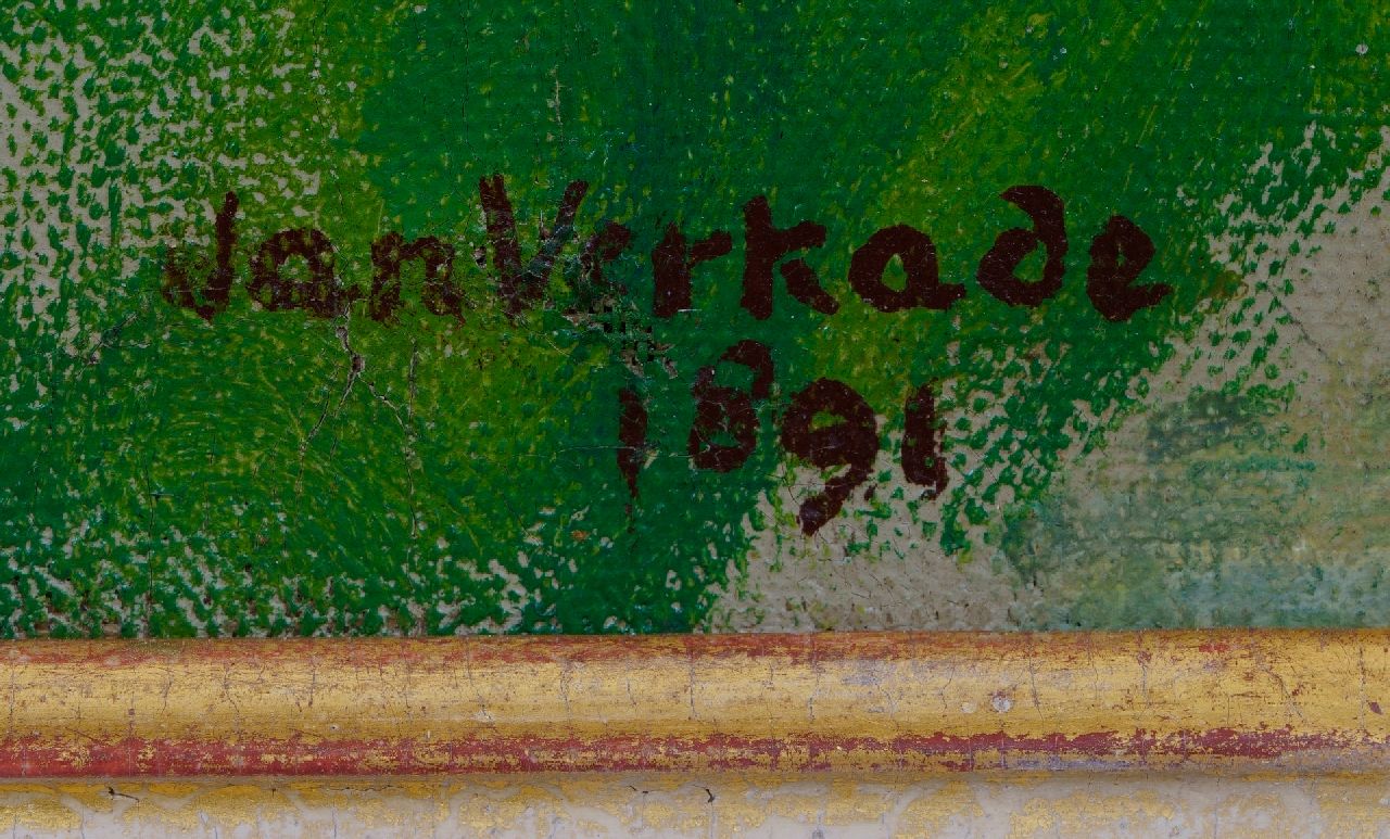 Jan Verkade signaturen Rustende koeien in een weiland