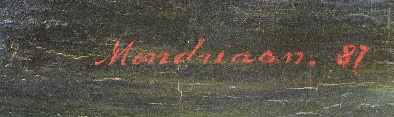 Piet Mondriaan signaturen De grote vijvers in het Haagse Bos