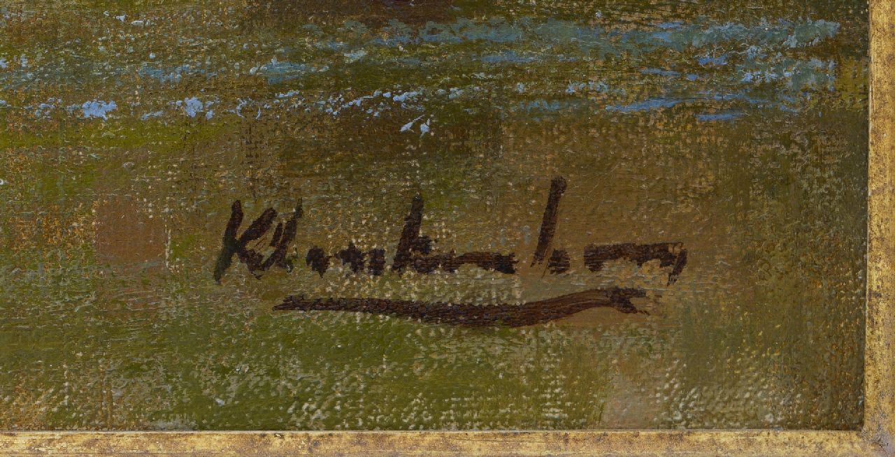 Karel Klinkenberg signaturen Zonnig gezicht op de Voorhaven, in Delfshaven, Rotterdam