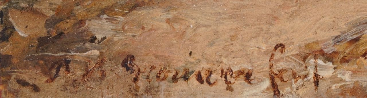 Petrus Marius Brouwer signaturen Panoramisch zomerlandschap