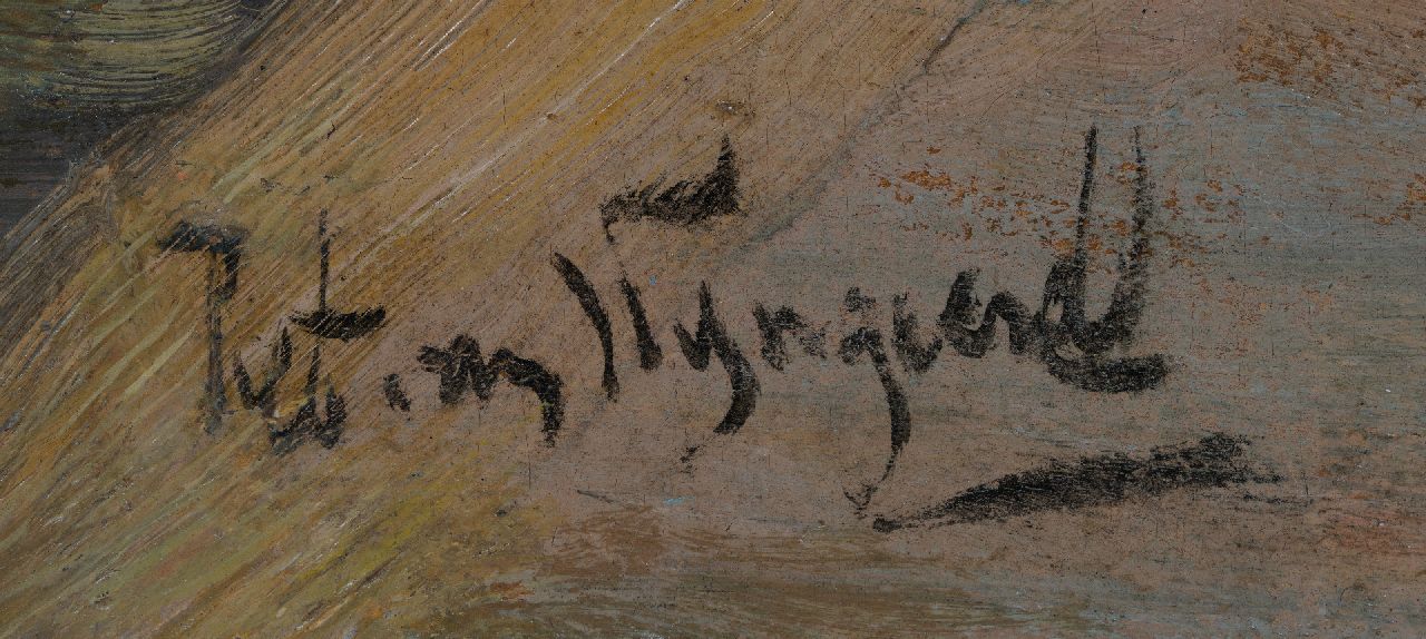 Piet van Wijngaerdt signaturen Gezicht op de Amstelveenseweg bij Amsterdam