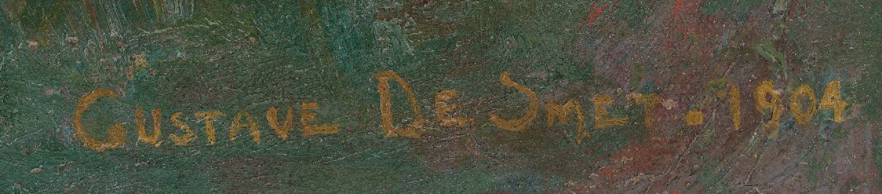 Gustave de Smet signaturen Landschap met kerk