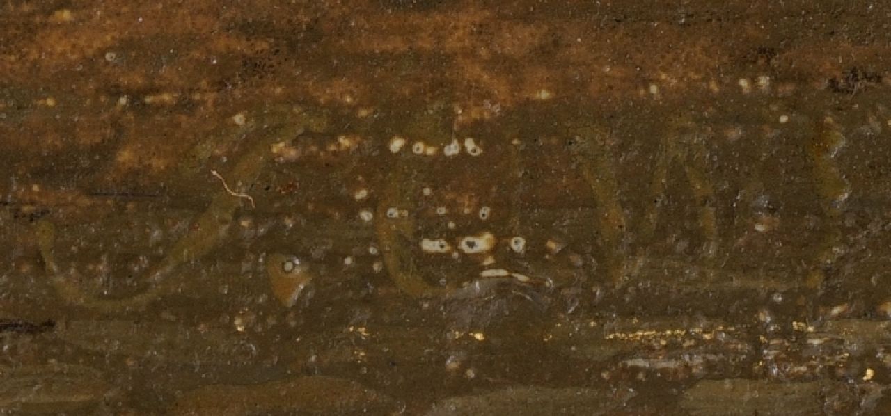 Isaac Ouwater signaturen Gezicht op de Grote Houtpoort in Haarlem (pendant, uitsluitend tezamen)
