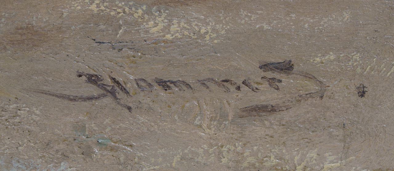 Bernard Blommers signaturen Visverkoop op het strand van Scheveningen