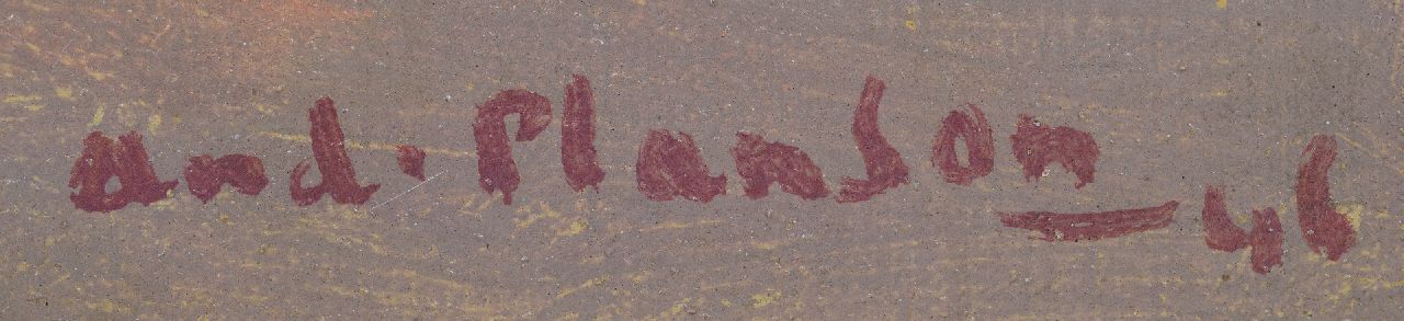 André Planson signaturen Op de boulevard