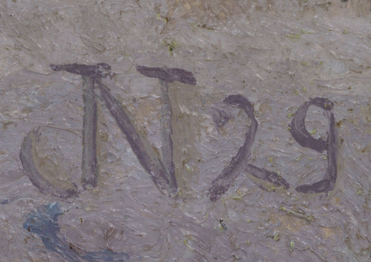 Jakob Nieweg signaturen Tuin van de schilder in de sneeuw, Amersfoort