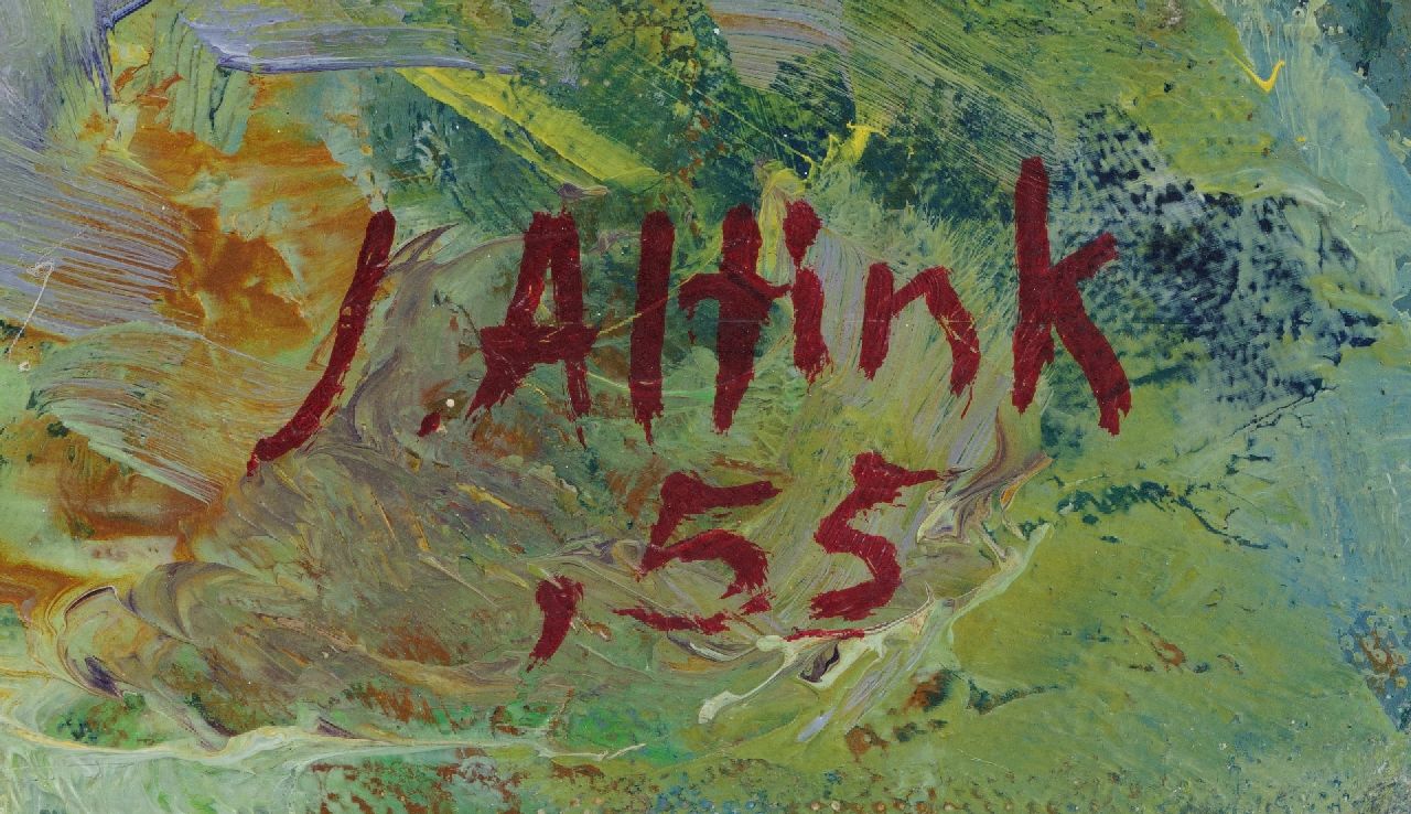 Jan Altink signaturen Landschap in de Haute-Savoie