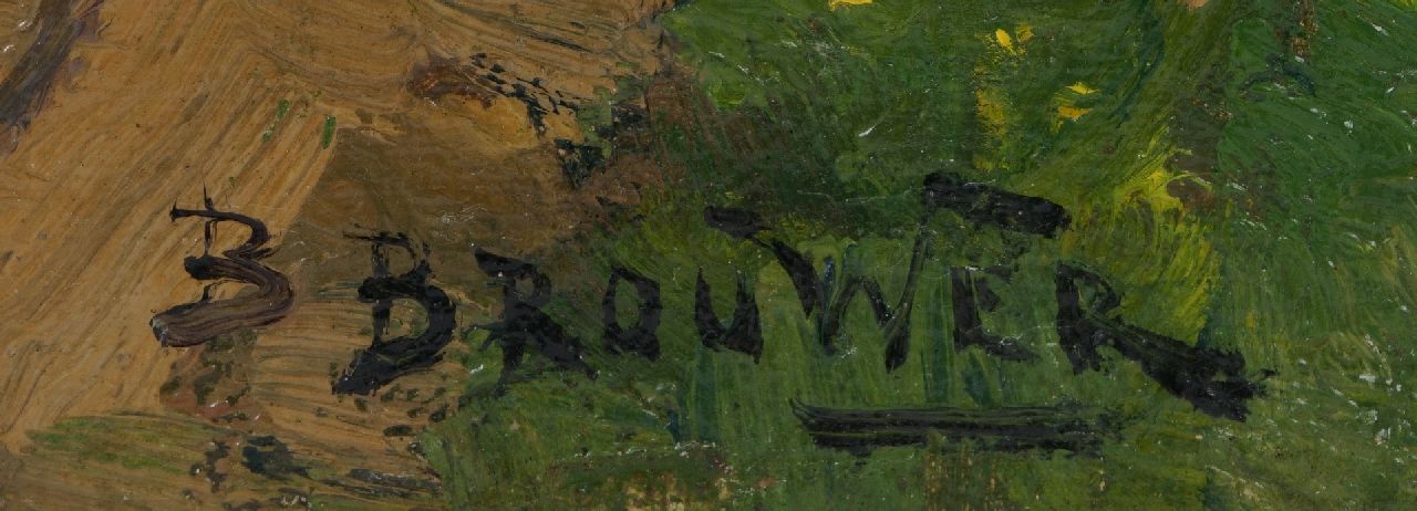 Barend Brouwer signaturen Kasteel in landschap