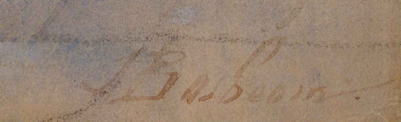 Johannes Bosboom signaturen Interieur van de Oude Kerk in Delft