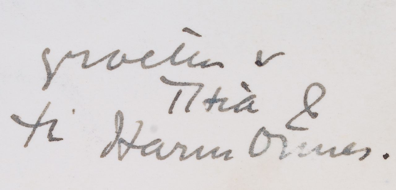 Harm Kamerlingh Onnes signaturen De tentoonstelling (met in het midden de schilder zelf)