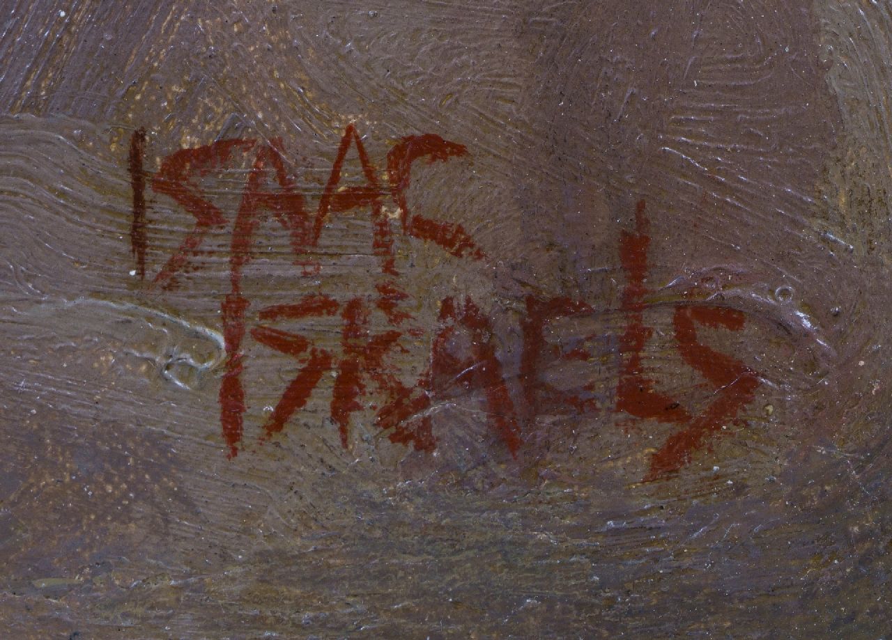 Isaac Israels signaturen Sari Cohen en haar dochter Eida op de Champs-Elysées, Parijs