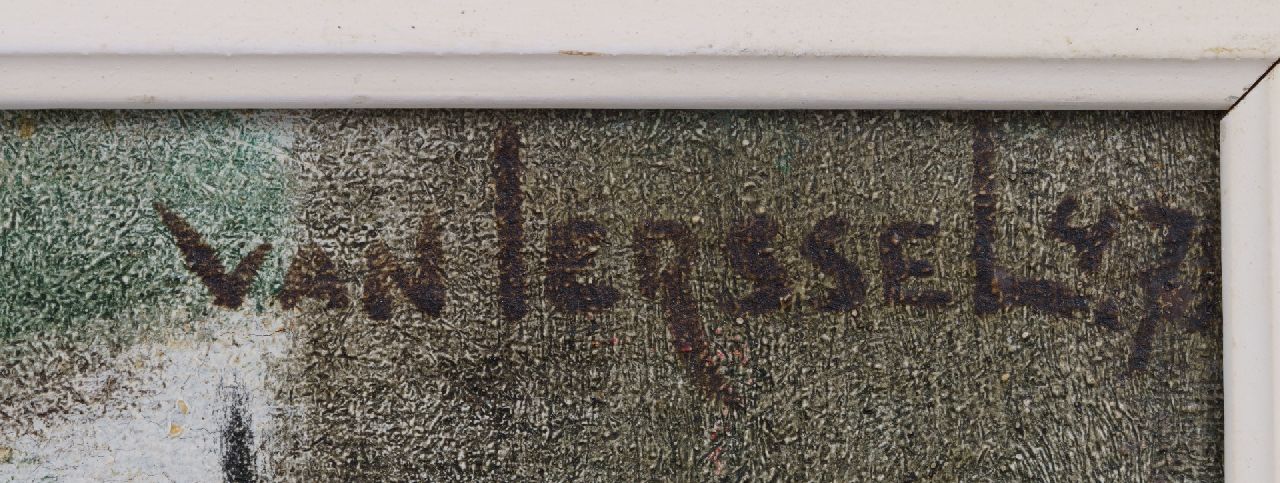 Pierre van Ierssel signaturen Drukte in de Leidsestraat in Amsterdam