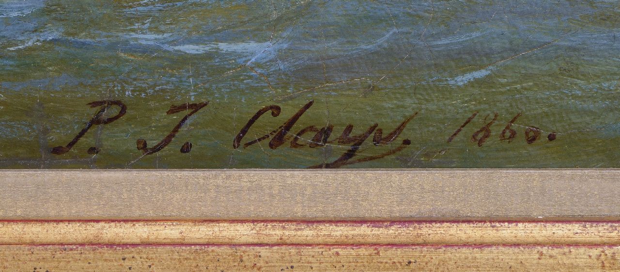 Paul Jean Clays signaturen Zeilwedstrijd op de rede van Vlissingen