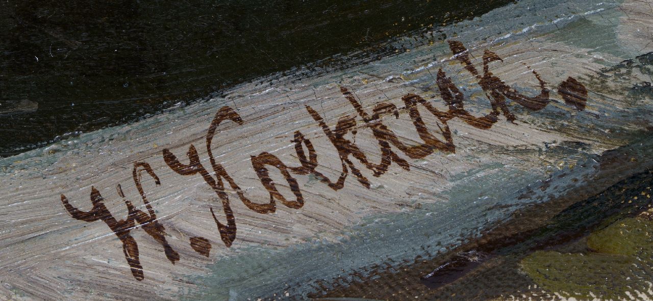 Willem Koekkoek signaturen Gezicht op de Koppelpoort te Amersfoort