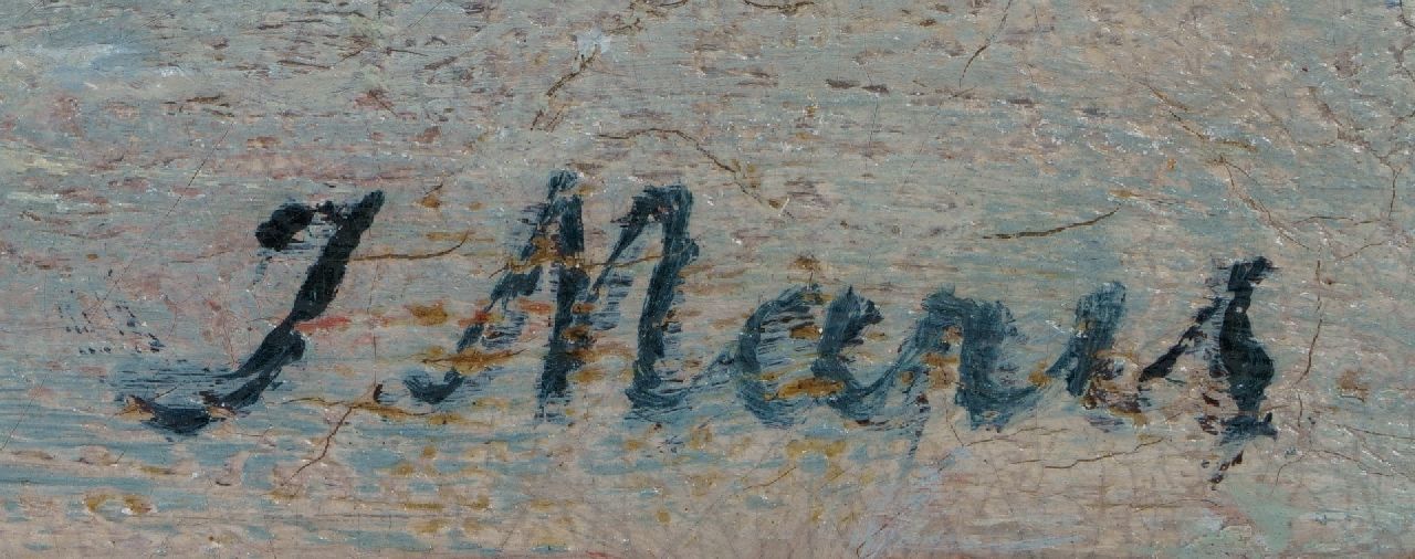 Jacob Maris signaturen Gezicht op een stad (Amsterdam)