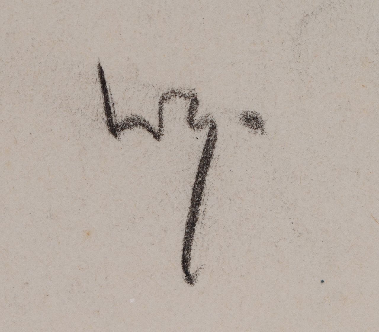 Willy Sluiter signaturen Een heer met hoge hoed; een werkman met pijp