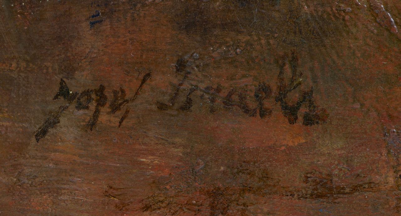 Jozef Israëls signaturen Bij de kookpot