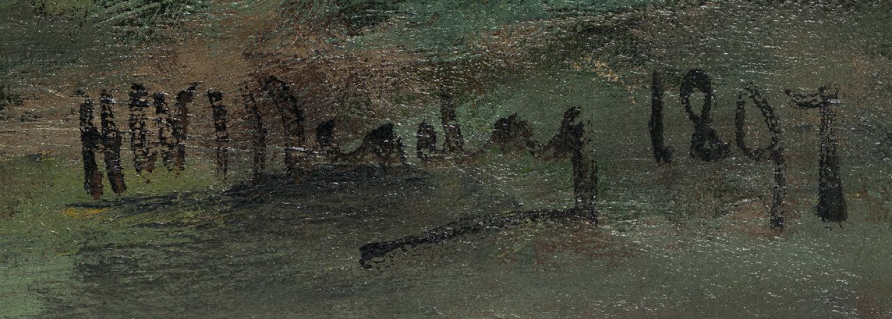 Hendrik Willem Mesdag signaturen Duinlandschap bij Den Haag (mogelijk achter Duinauwe aan de Oude Scheveningseweg, Den Haag)