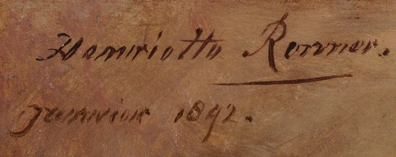 Henriette Ronner-Knip signaturen Kopje van wit angorakatje