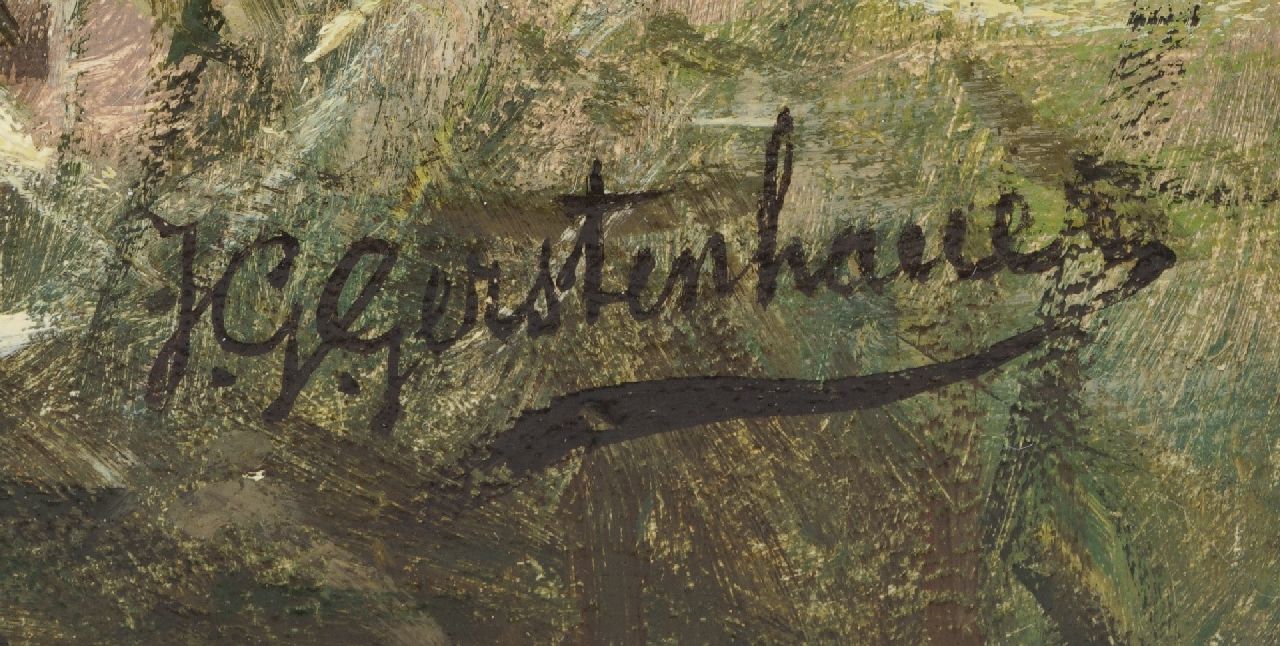 Johan Georg Gerstenhauer Zimmerman signaturen Aan het vissen