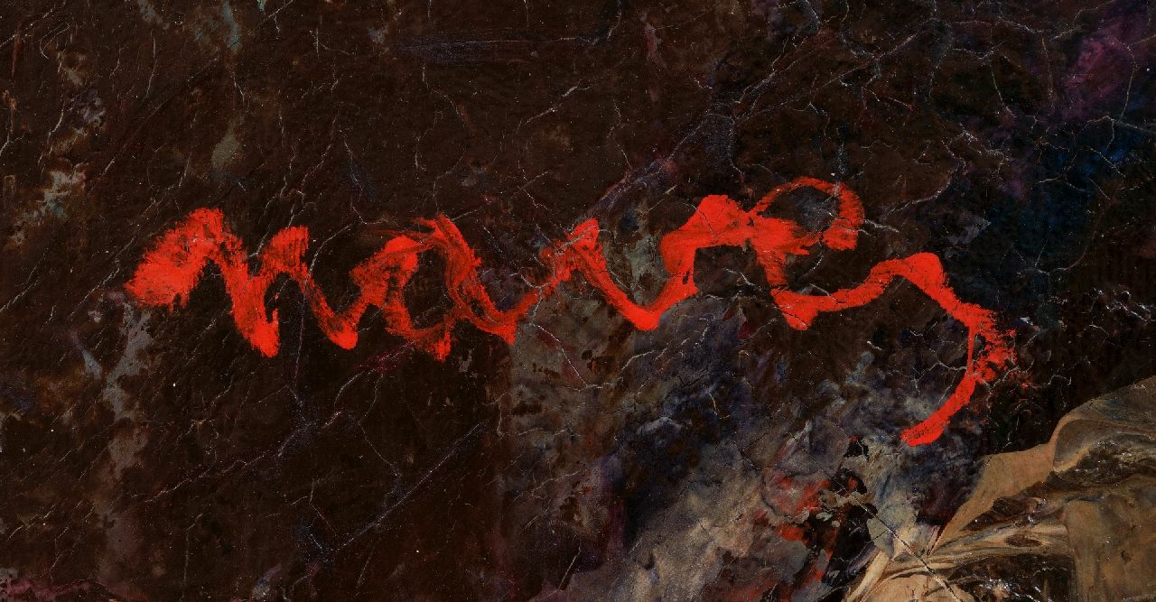 Arthur Navez signaturen Stilleven van oesters en garnalen