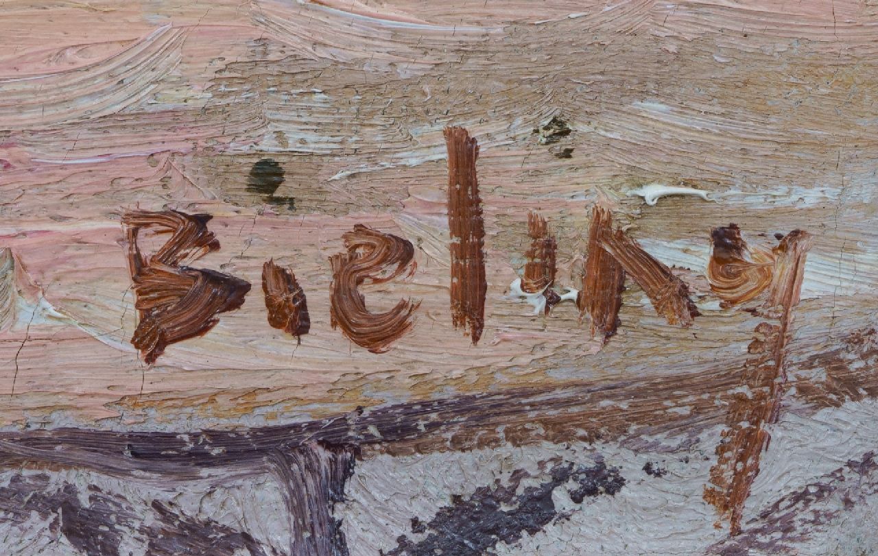 Herman Bieling signaturen Schaatspret op de Bergse Achterplas bij het Plaswijck Paviljoen, Rotterdam