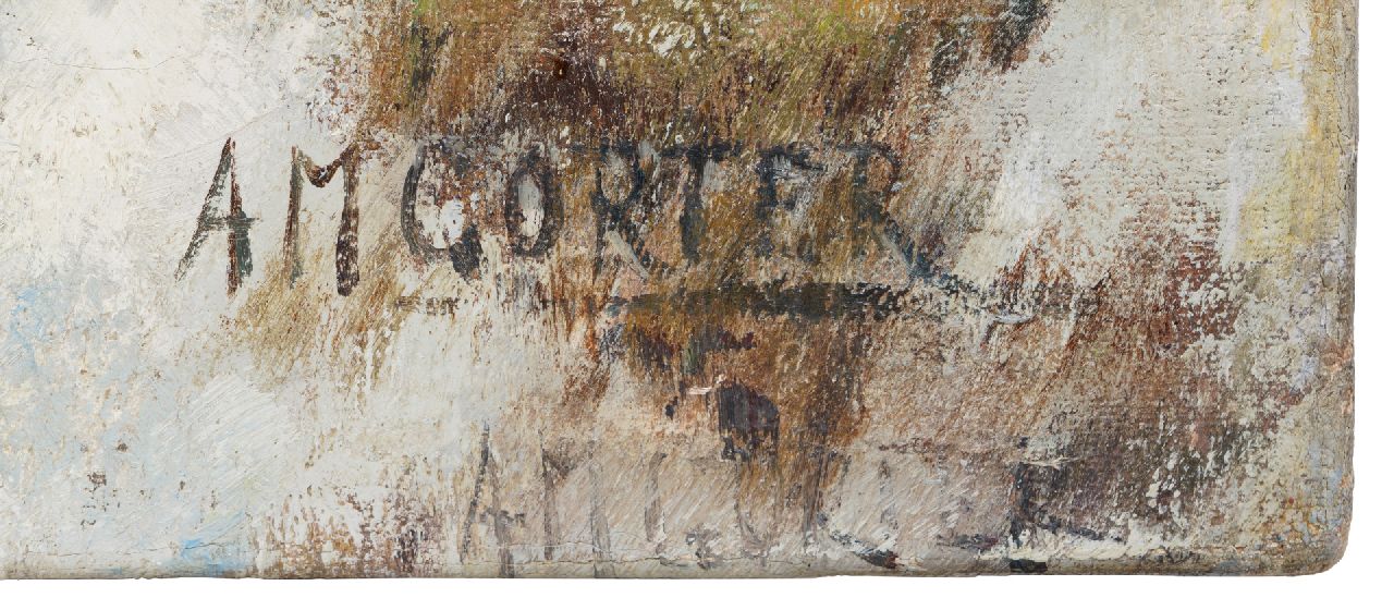 Arnold Gorter signaturen De Vordense Beek in de winter