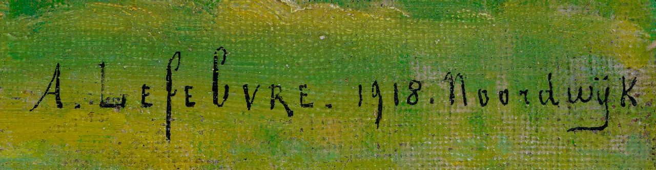 Albert Lefebvre signaturen Bollenvelden bij Noordwijk