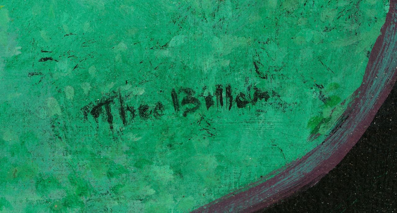 Theo Bitter signaturen Interieur met uitzicht (atelier Riouwstraat)