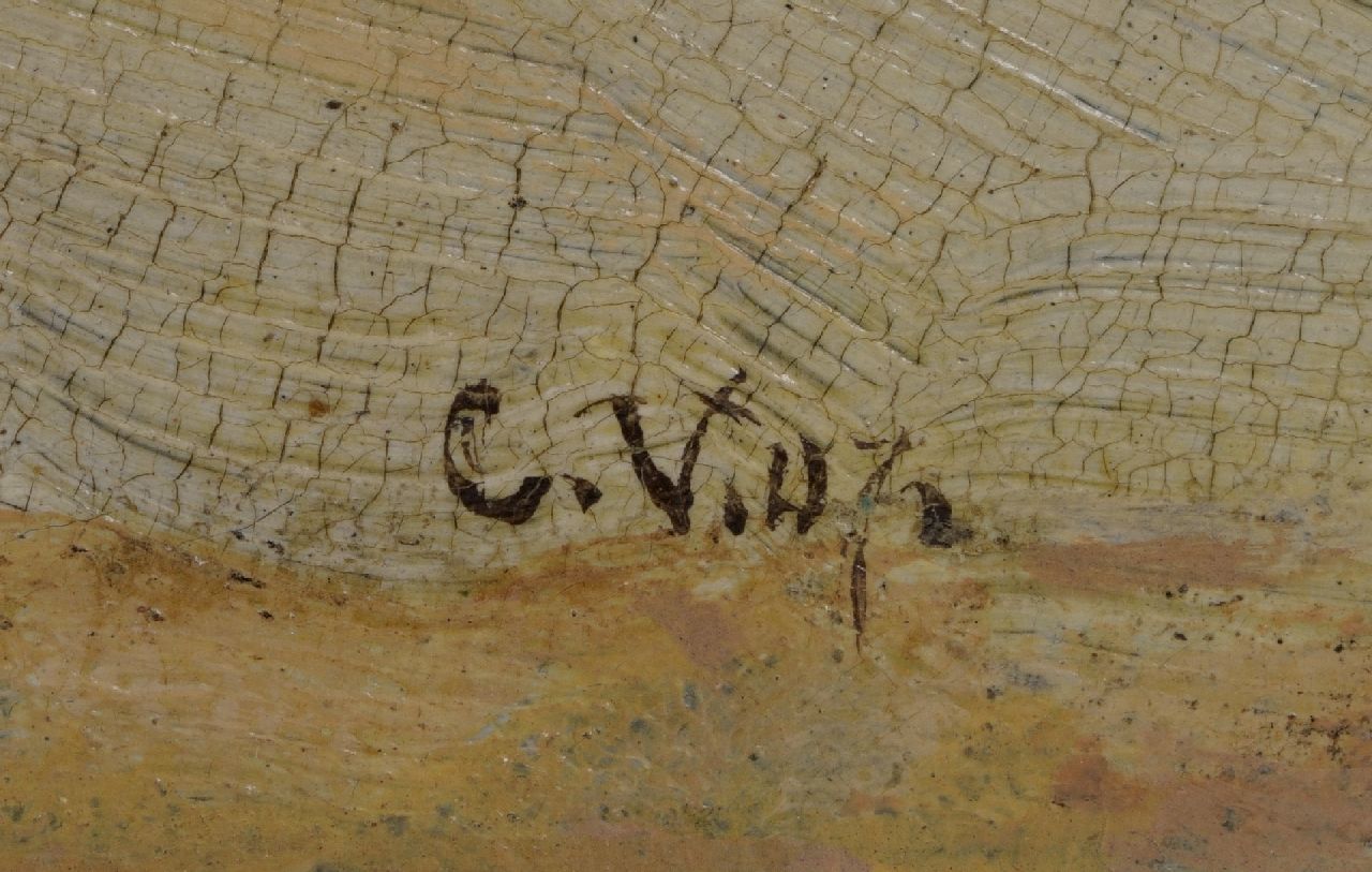 Cornelis Vreedenburgh signaturen Moeder en kind bij tuinhekje