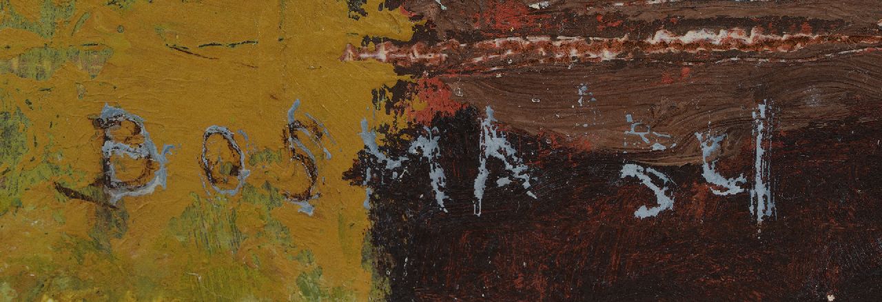 Wim Bosma signaturen Compositie met weefgetouw
