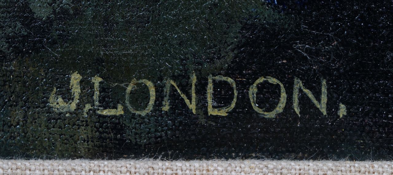 Jacob London signaturen De tuin achter het woonhuis van de kunstenaar in Hilversum