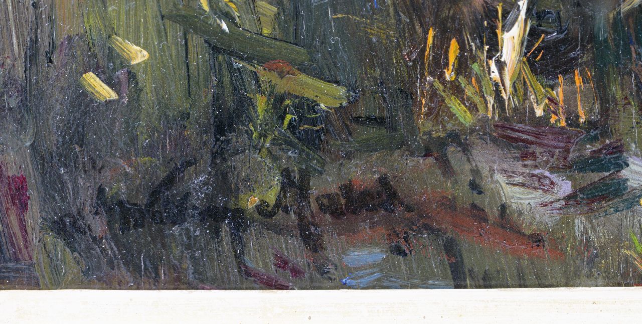 Willem Maris signaturen Grazende koeien bij het water