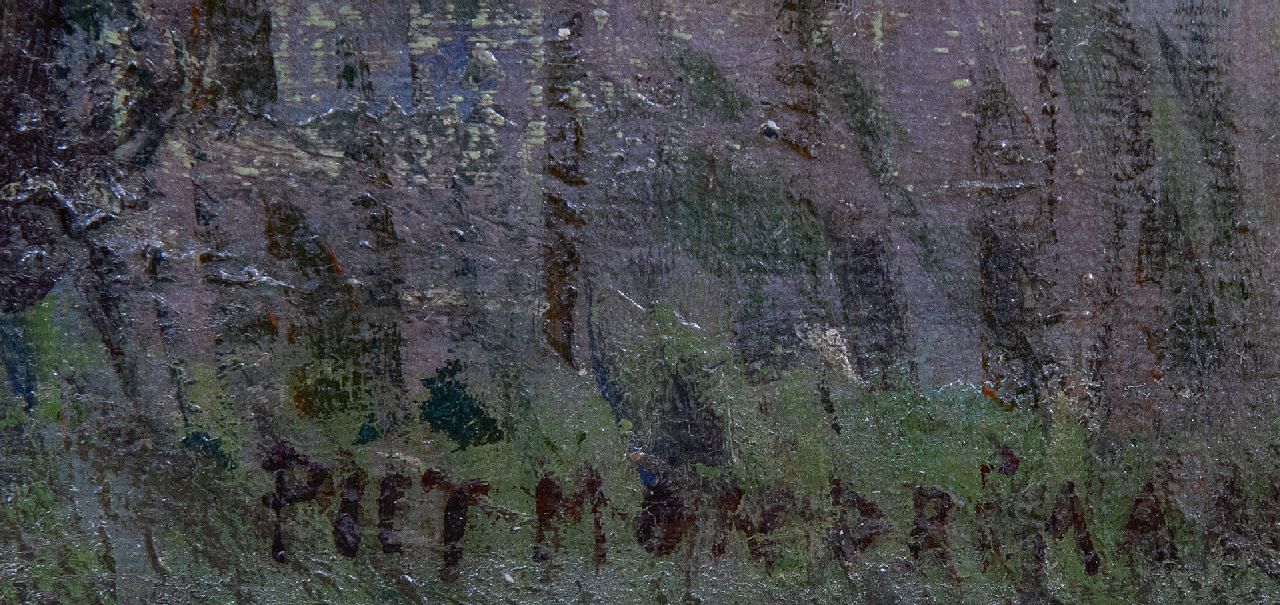 Piet Mondriaan signaturen Hooimijt met wilgenbomen