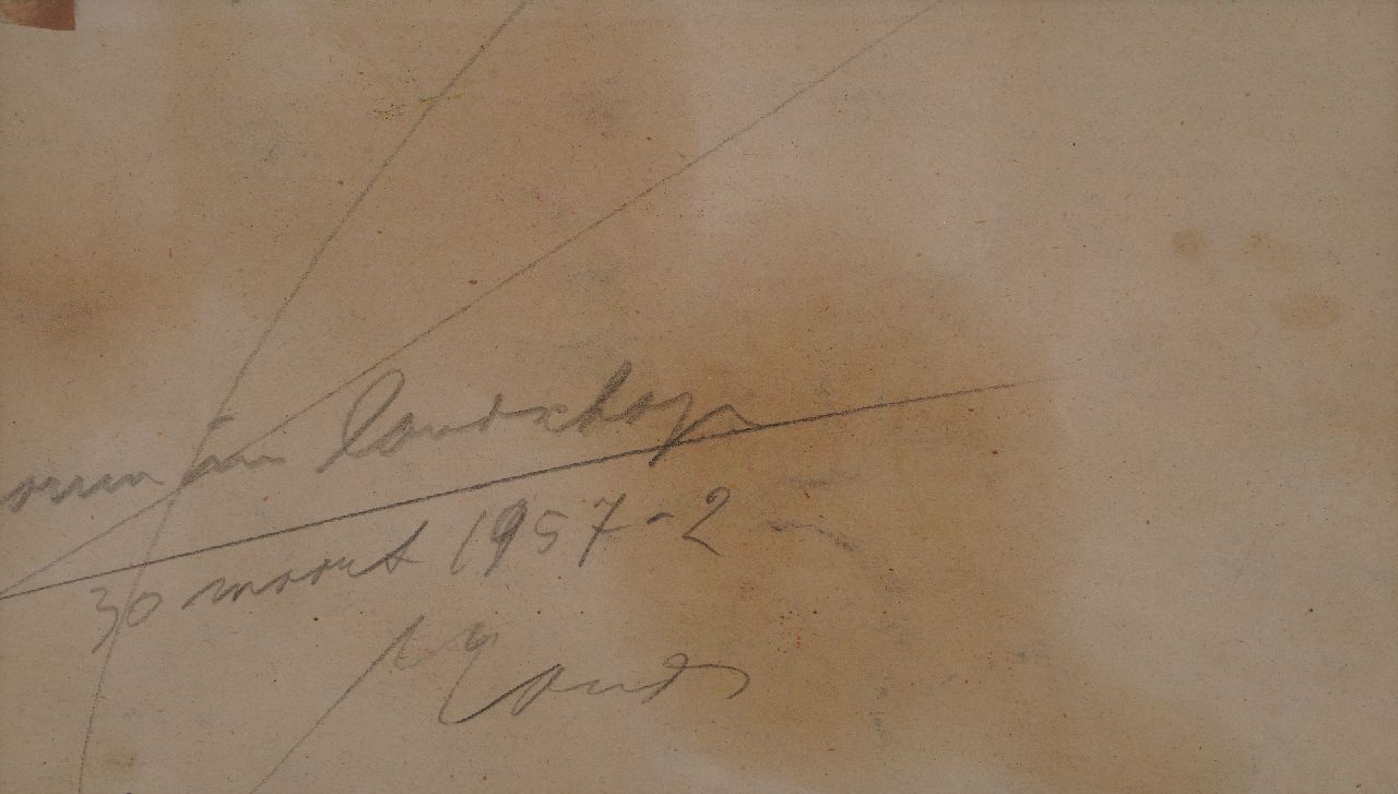 Eugène Brands signaturen Vrouw in landschap