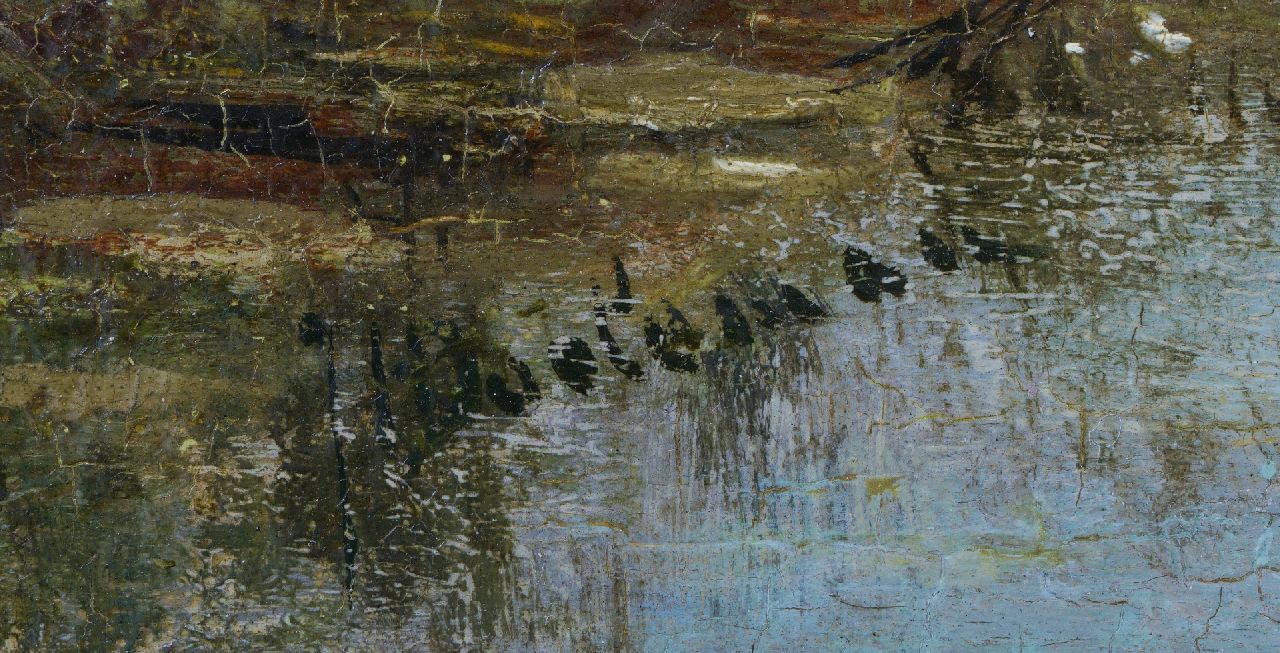 Johan Hendrik Doeleman signaturen Polderlandschap met wipmolen