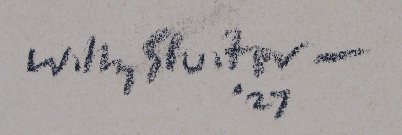 Willy Sluiter signaturen Lachende man met sigaret