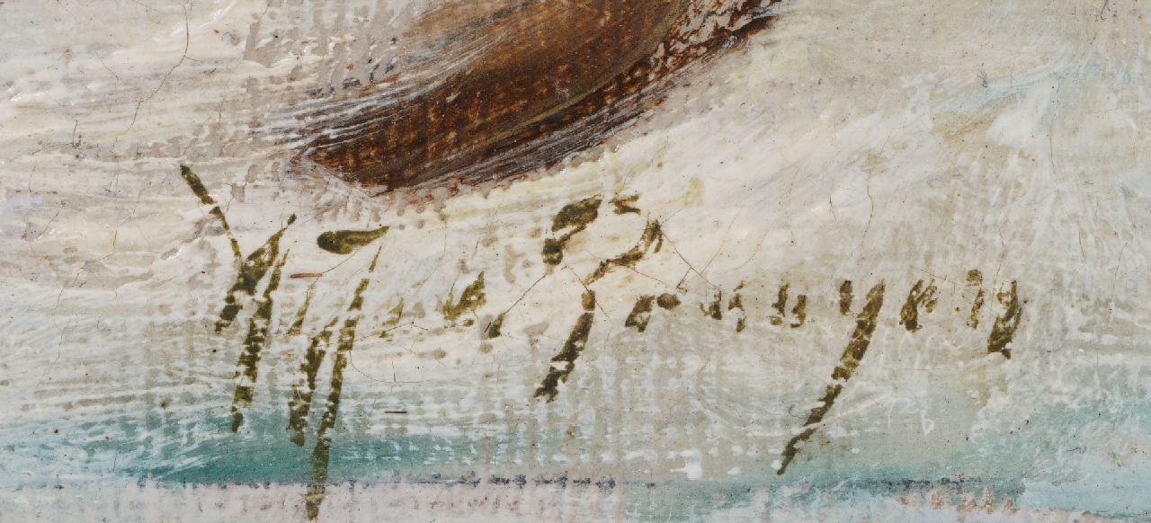 Albert Jurardus van Prooijen signaturen Winter op het strand