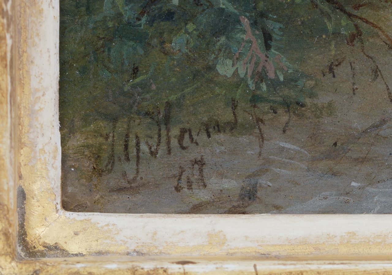 J.G. Hans signaturen Huiswaarts na het hooien