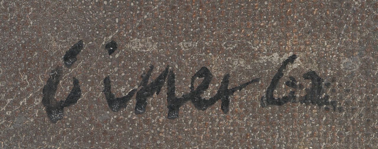 Theo Bitter signaturen Compositie op zwart