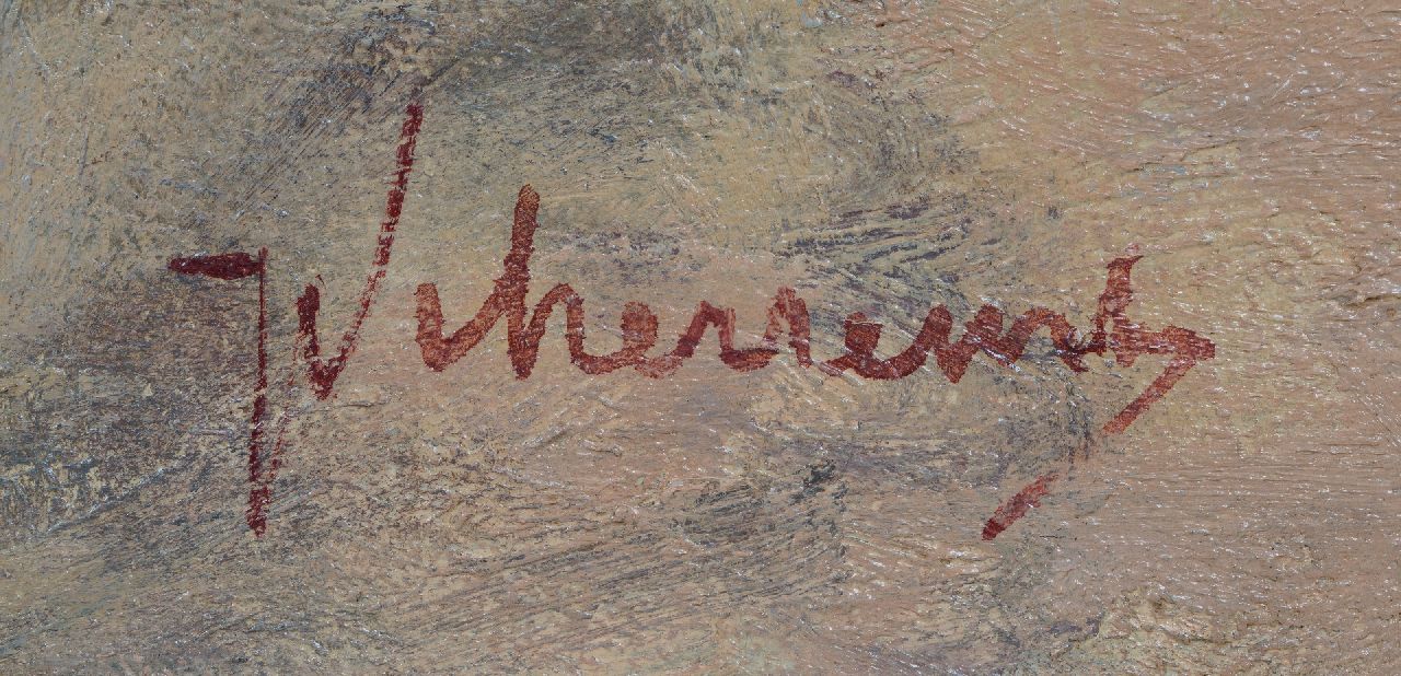Johan Frederik Cornelis Scherrewitz signaturen Schelpenvisser op het strand