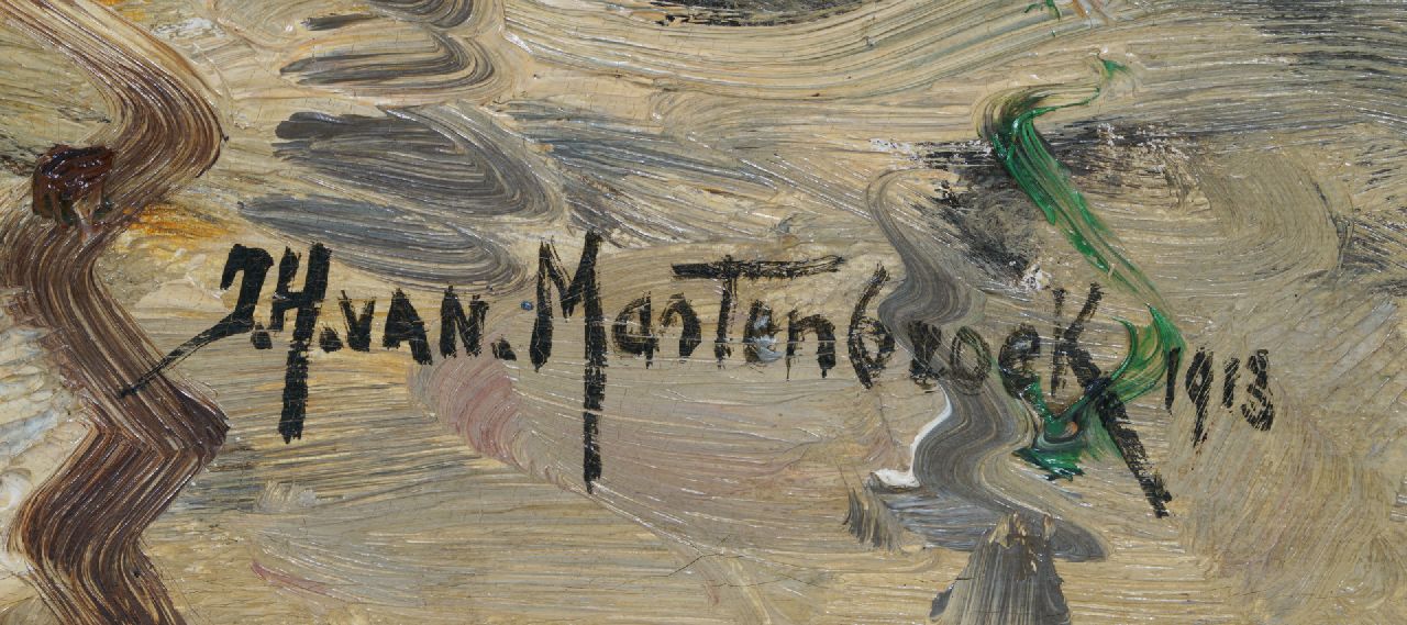 Johan Hendrik van Mastenbroek signaturen Graanelevators aan het werk in de Maashaven, Rotterdam