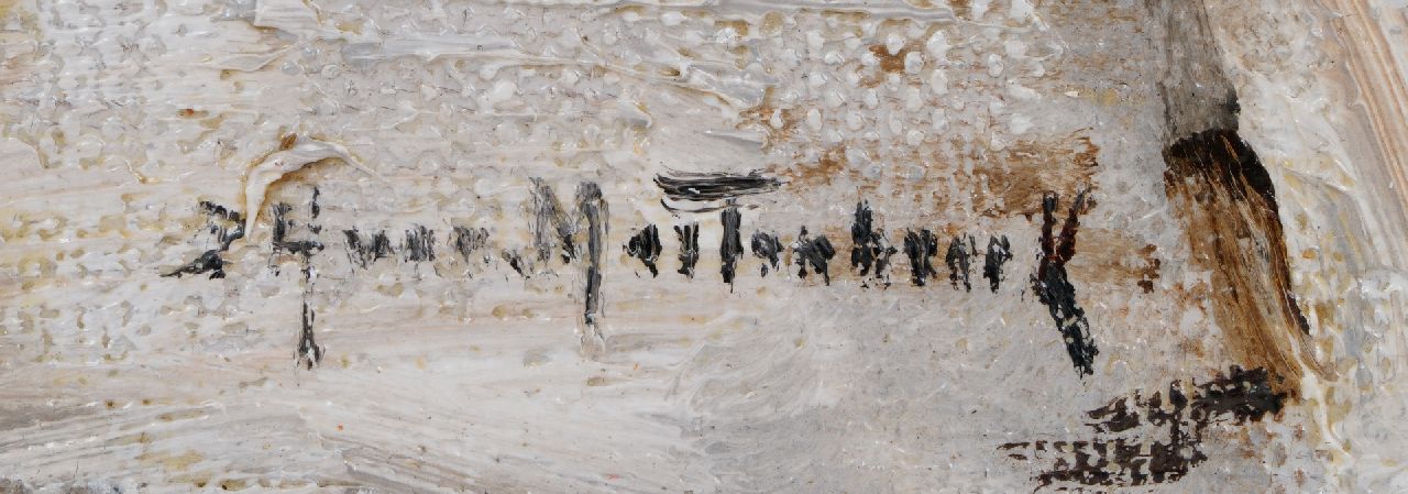 Johan Hendrik van Mastenbroek signaturen Sluisje bij winter