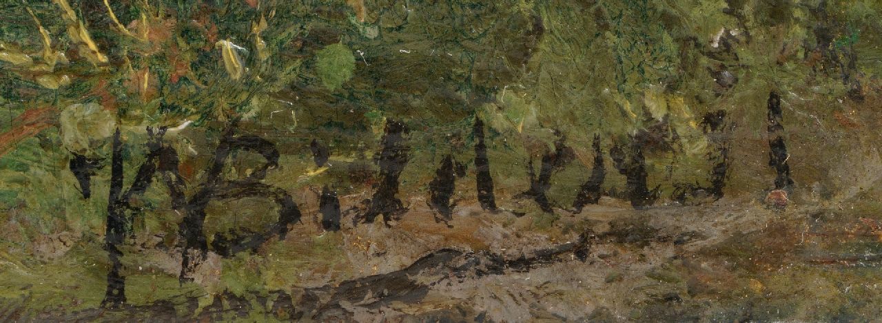 Johannes Warnardus Bilders signaturen Landschap met geitenhoedster