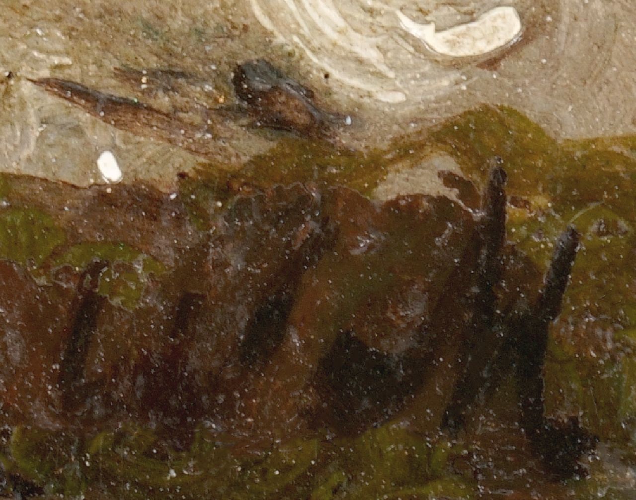 Willem Maris signaturen Een woerd op pad